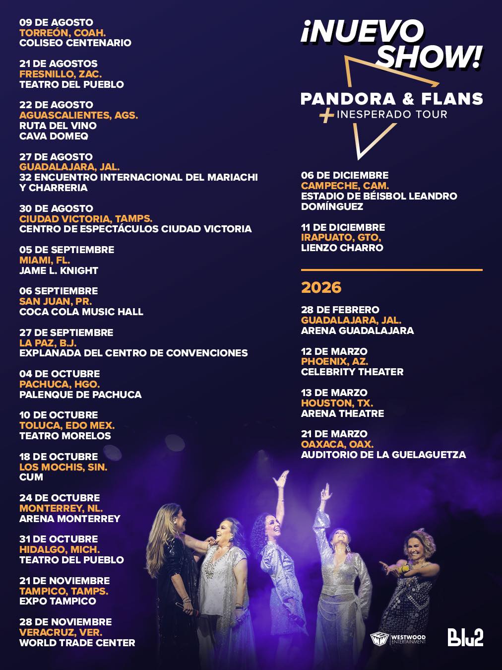 Flans Más Inesperado Tour Poster 2026